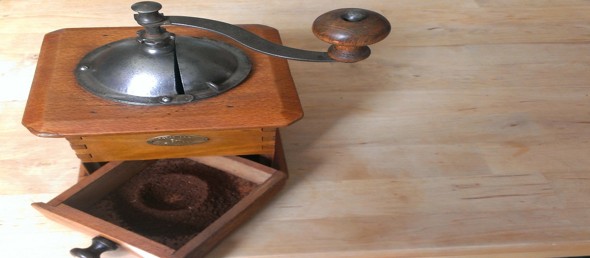 old style coffee grinder